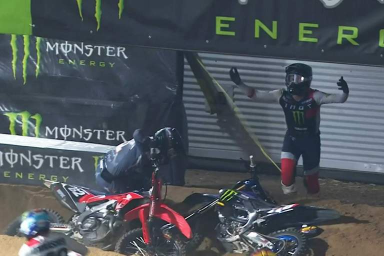 Im zweiten Rennen kollidierte Friese mit Craig