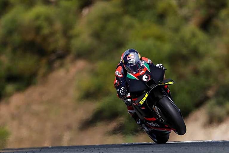 Andrea Dovizioso in Jerez auf der Aprilia RS-GP21