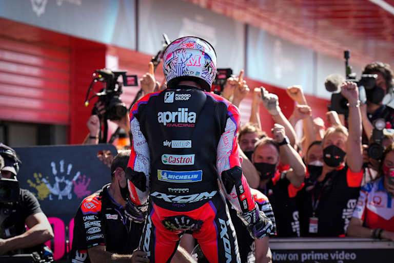 Aleix Espargaró ließ die Aprilia-Truppe in Termas jubeln