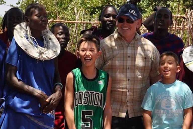 Ein Herz und eine Seele: Jason und Bryan mit Papa Philippe Dupasquier 