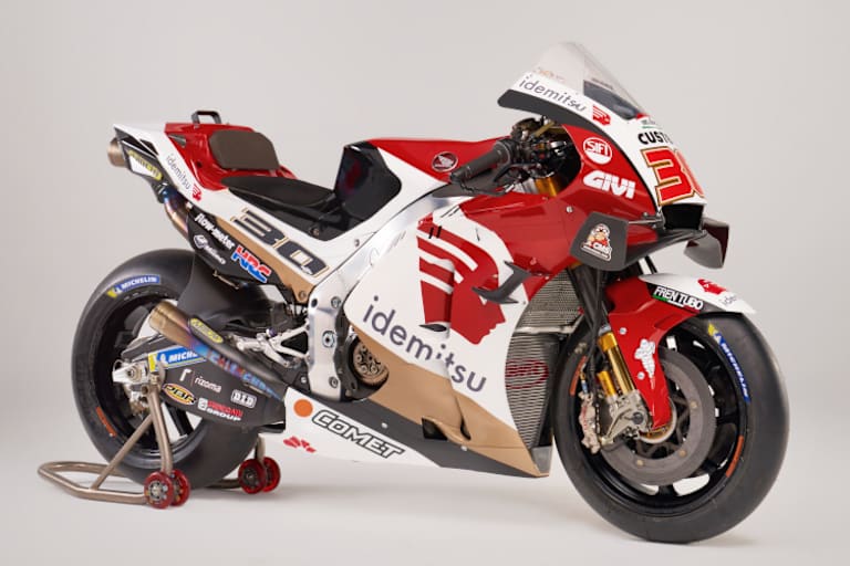 Die RC213V in Honda-Idemitsu-Farben