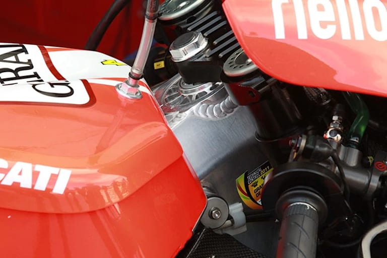 Die Ducati von Rossi in Aragón 2011: Chassis-Vorderteil aus Alu für mehr Flex