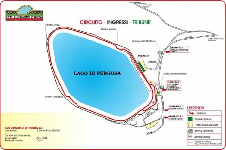 Das Streckenlayout von Enna-Pergusa