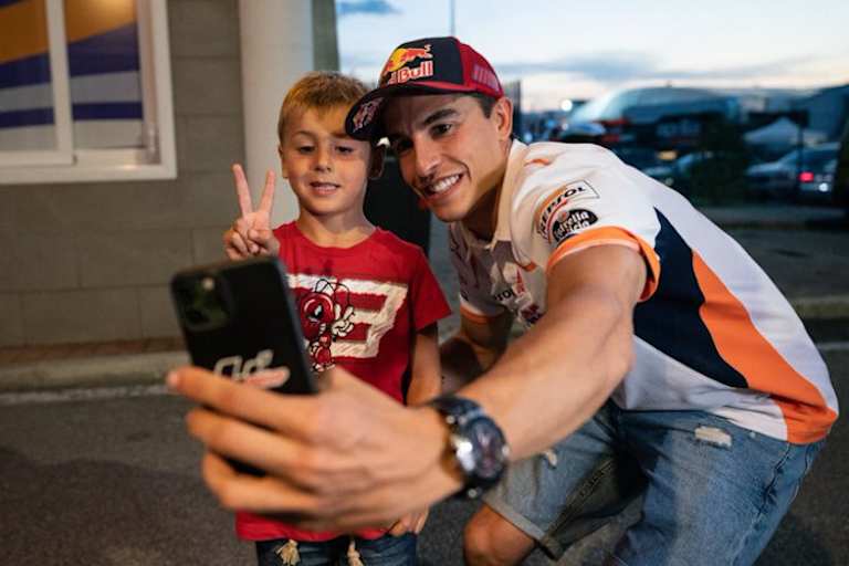Ein Selfie schossen Valentino und Marc auch noch
