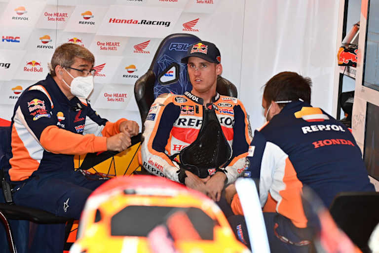 Blick in die Repsol-Honda-Box von Pol Espargaró