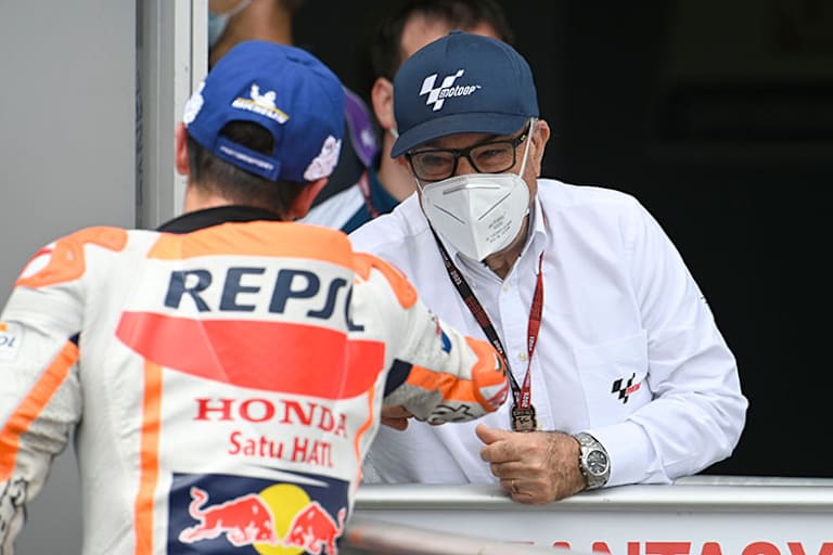 Marc Márquez mit Carmelo Ezpeleta