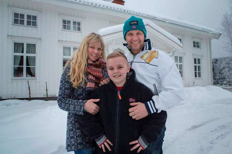 Pernilla, Oliver und Petter Solberg