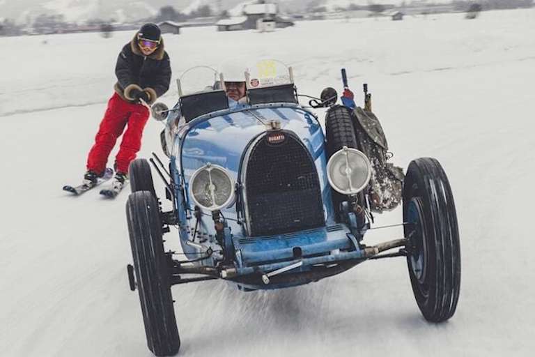 Skijöring-Action in Zell am See