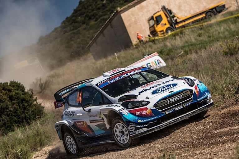 Gus Greensmith hatte auf Sardinien Pech