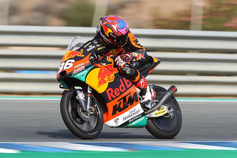 Rookie Daniel Holgado beim Test in Jerez