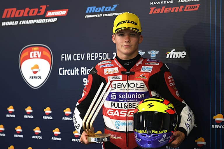 Gewann heute die Moto3-Junioren-WM: Daniel Holgado auf GASGAS