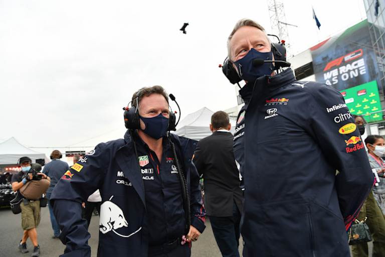 RBR-Teamchef Christian Horner und Team-Manager Jonathan Wheatley