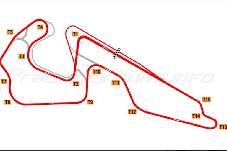 Das bisherige Streckenlayout