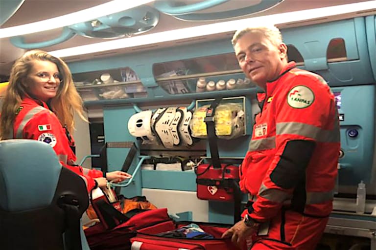 Mario Isola bei einem einsatz fürs Violette Kreuz