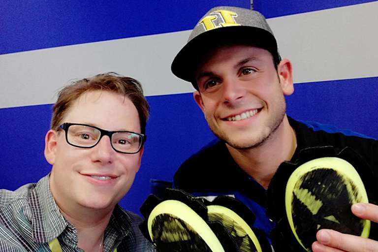 Sandro Cortese (re.) mit Speedweek-Redakteur Ivo Schützbach