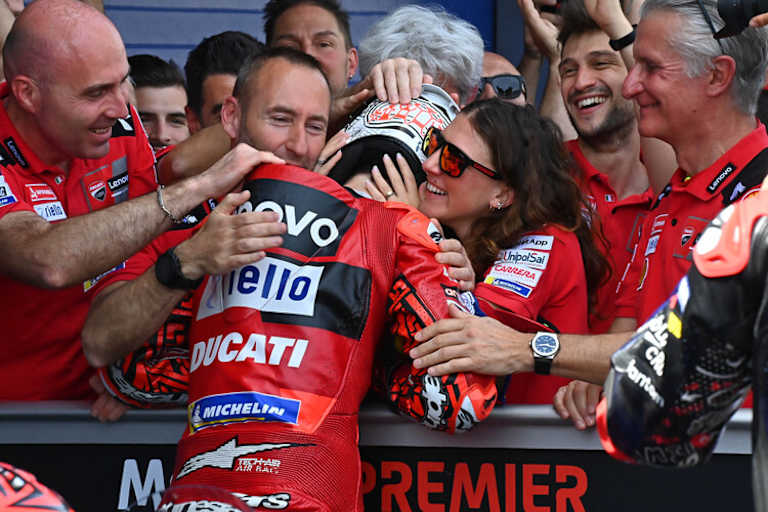 Die Freude beim Ducati-Werksteam war riesig