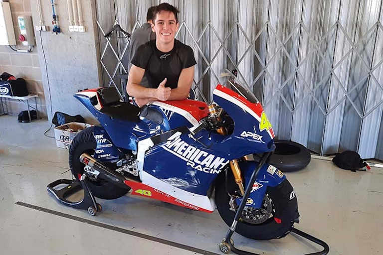 Sean Kelly auf der Kalex von American Racing