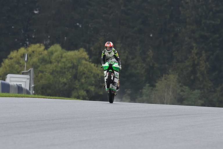 Max Kofer im nassen FP3 der Moto3-Klasse