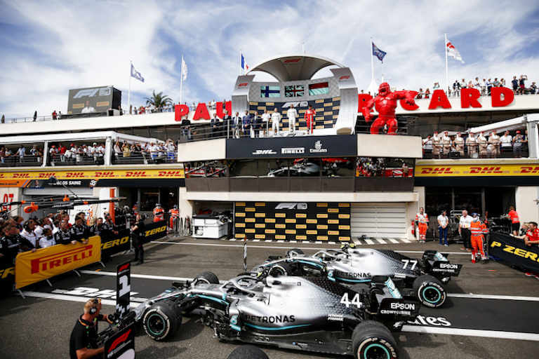 Das Siegerpodest nach dem Frankreich-GP 2019