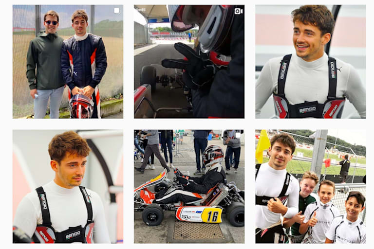 Leclerc am 10. Juni 2020 auf der Kartbahn von Lonato