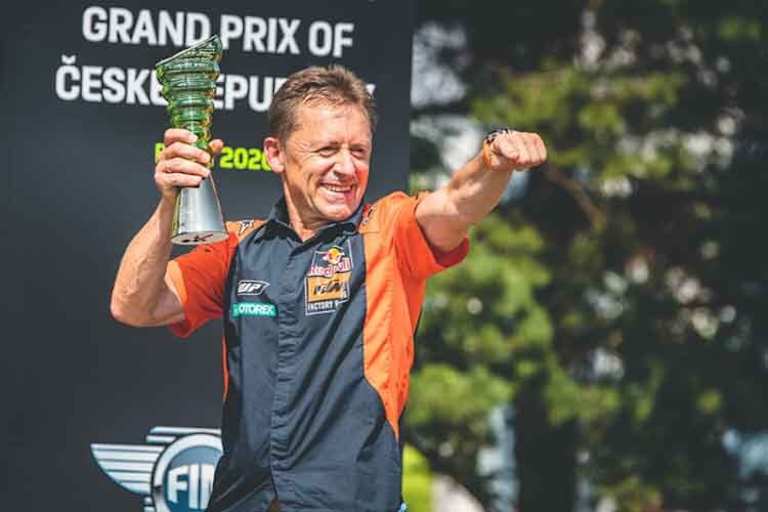 Mike Leitner nach dem ersten KTM-Sieg von Brad Binder in Brünn