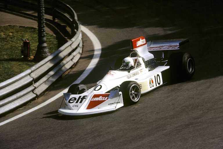 Lombardi beim Grossen Preis von Spanien 1975