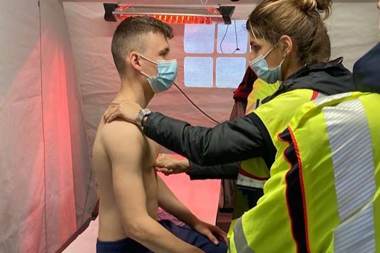 Noah Ludwig im Medical Center von Trentino