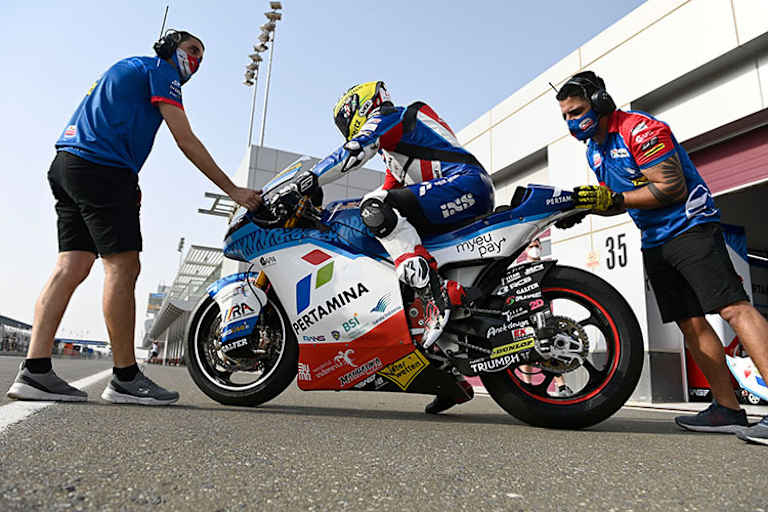 Raus zum IRTA-Test: Tom Lüthi absolvierte heute drei Sessions