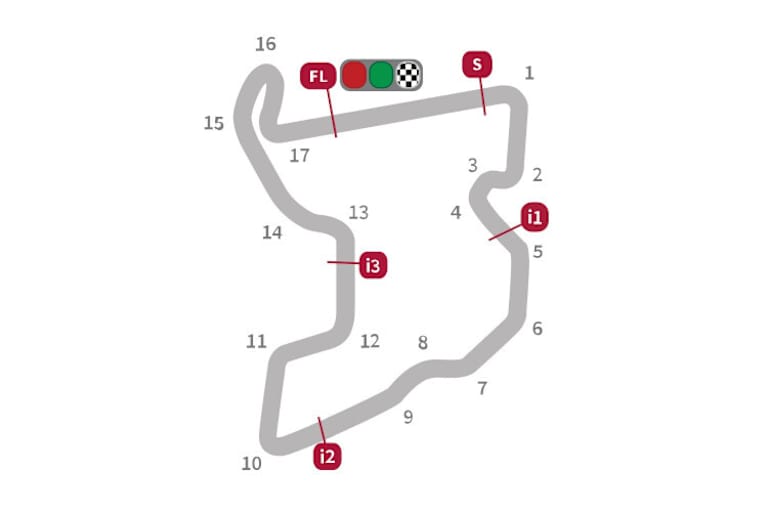 Das Layout des Mandalika Street Circuits