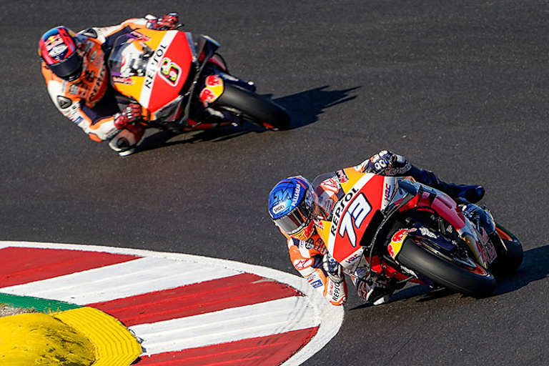 Am Freitag in Portugal: Alex Márquez (73) vor Bradl (6)
