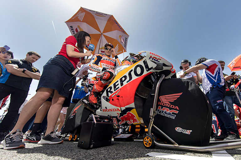 Marc Márquez auf dem Grid in Jerez