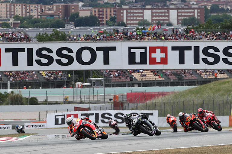 Im Rennen: Marc Márquez (93) vor Viñales, Binder und Bagnaia 