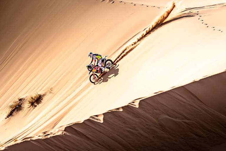 Matthias Walkner bei der spektakulären Marokko-Rallye