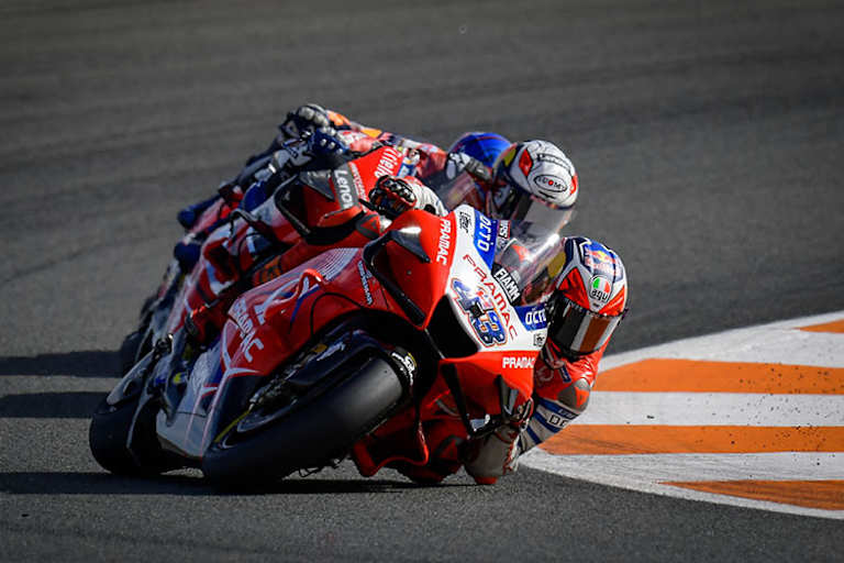 Valencia: Jack Miller (Ducati) vor Dovizioso und Alex Márquez