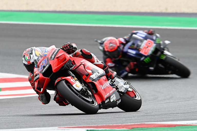Im Rennen: Jack Miller (43) hielt sich anfangs vor WM-Leader Quartararo