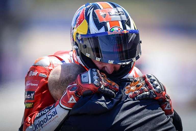 Jack Miller mit Manager Aki Ajo: zwei Siege 2021 auf Ducati