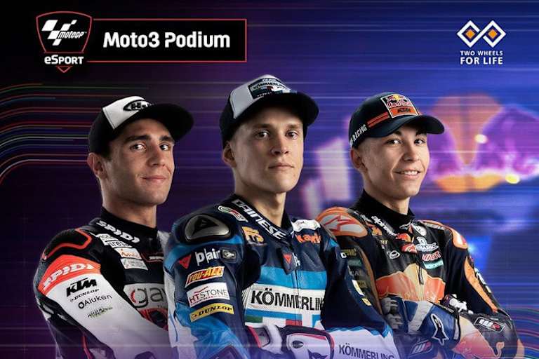 In der Moto3 standen Albert Arenas, Gabriel Rodrigo und Raul Fernandez auf dem virtuellen Podest