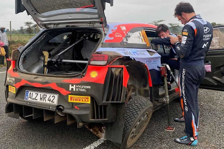 Die zerstörte Aufhängung führte zum Aus von Thierry Neuville