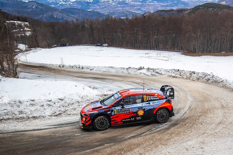   Thierry Neuville Dritter bei der Rallye Monte Carlo
