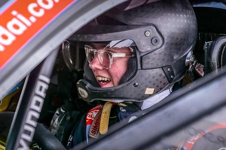 Oliver Solberg freute sich den ganzen Testtag