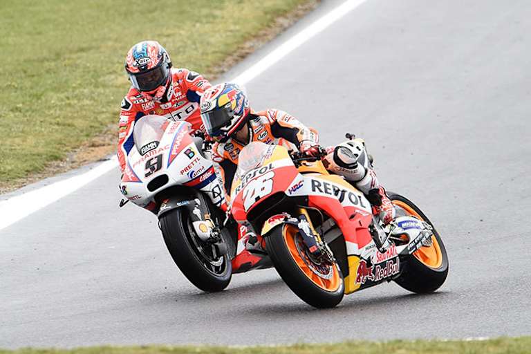 Danilo gegen Daniel: 2017 waren Petrucci (9) und Pedrosa noch erbitterte Gegner