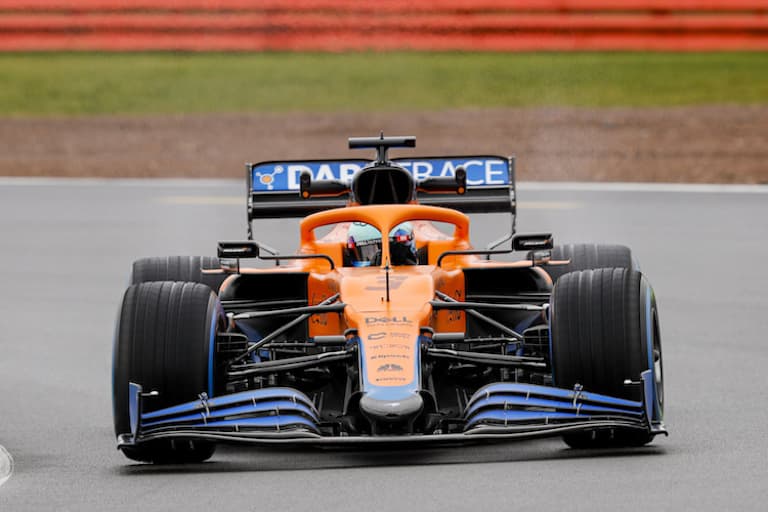 ...danach durfte Daniel Ricciardo im MCL35M Gas geben