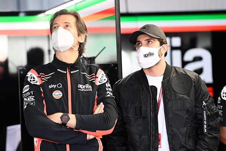 Massimo Rviola mit Andrea Iannone