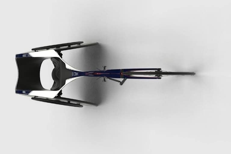 Das Sportgerät von oben