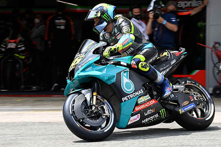 Der alte Mann und das Bike: Rossi drehte 72 Runden