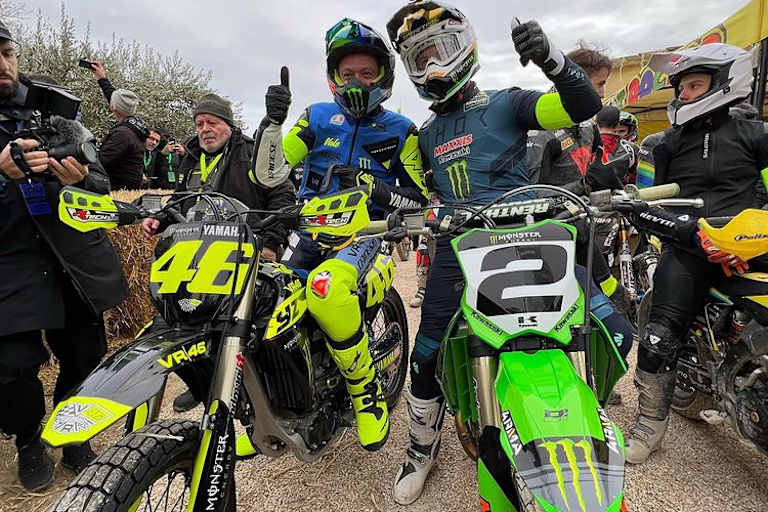 Rossi mit US-Star Jeremy McGrath