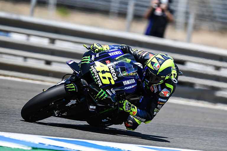 Valentino Rossi am Freitag in Jerez: Platz 2