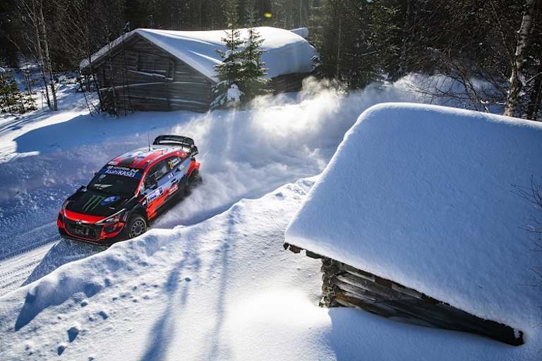 Oliver Solberg bei der Rallye Arctic