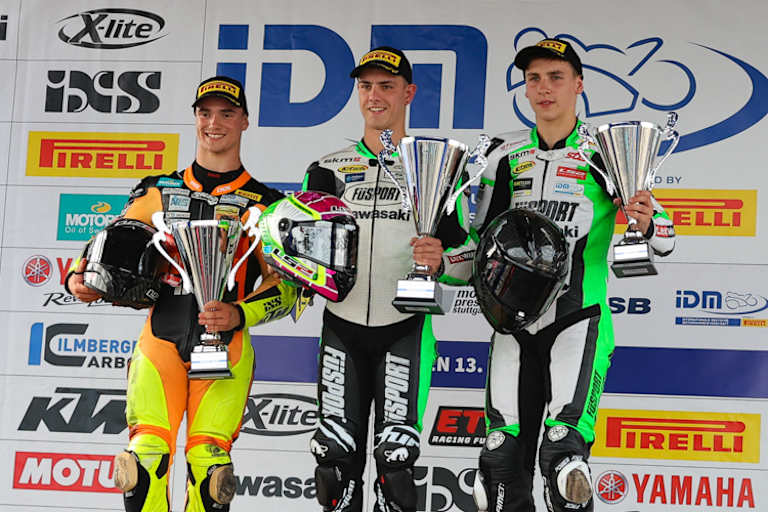 Marvin Siebdrath mit Tom Booth-Amos und Dirk Geiger