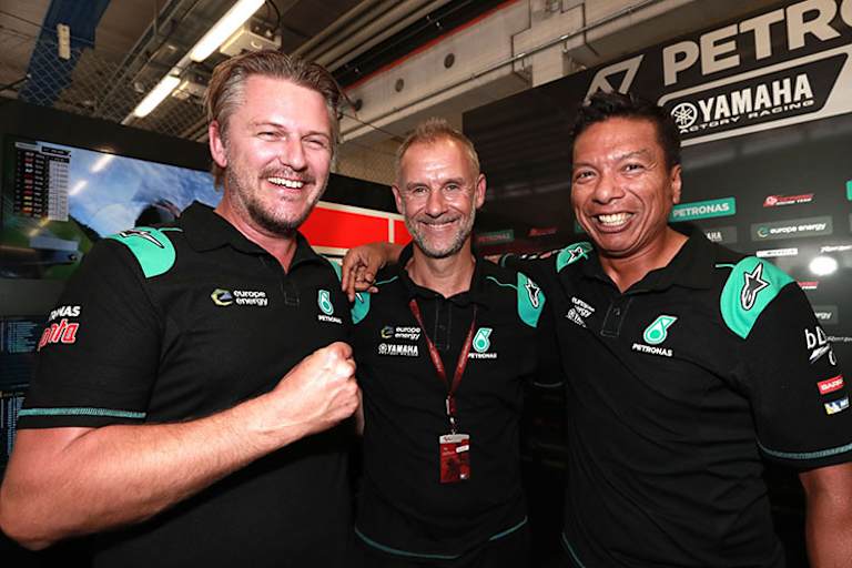 Das bisherige Petronas-Yamaha-Management: Stigefelt, Zeelenberg und Razali